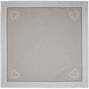 Clayre & Eef LYH01 Nappe Carrée Gris 100x100 cm