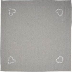 Clayre & Eef LYH01 Nappe Carrée Gris 100x100 cm