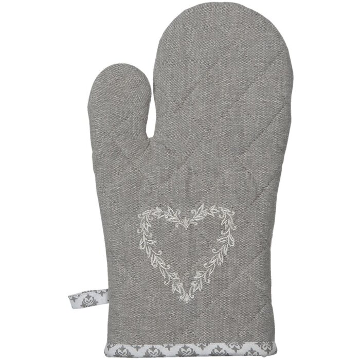 Clayre & Eef LYH44 Gants de four Gris 16x30 cm