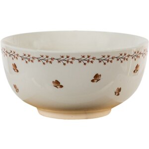 Clayre & Eef REBBO Bol de soupe Beige, Marron Ø 14 cm