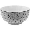 Clayre & Eef SDBO Bol de soupe blanc, noir Ø 14 cm