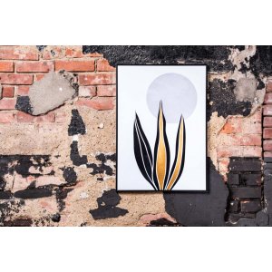 Henzo cadre aluminium Manhattan 40x60 cm noir avec passe-partout 30x45 cm