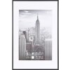 Henzo cadre aluminium Manhattan 40x60 cm noir avec passe-partout 30x45 cm