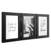 Henzo cadre double en bois Piano 3 photos 13x18 cm noir