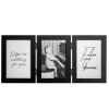 Henzo cadre double en bois Piano 3 photos 13x18 cm noir