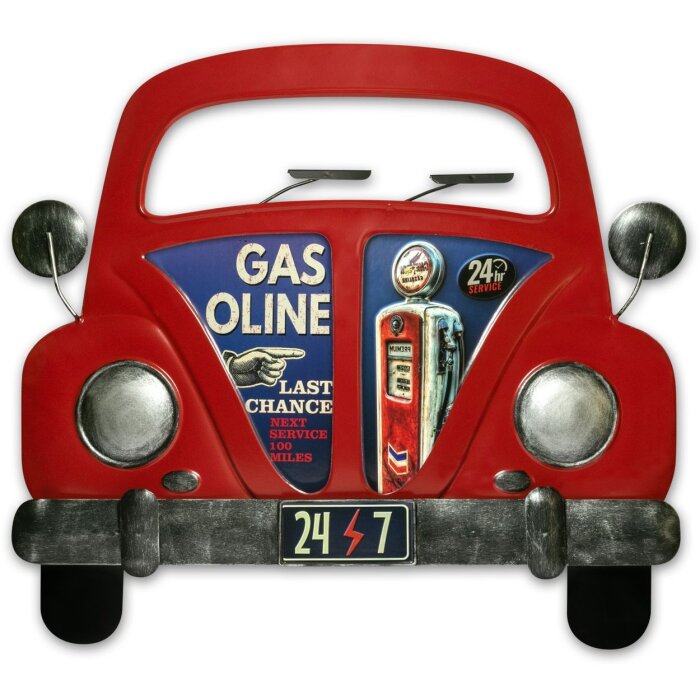 ZEP Décoration murale DALLAS 50,5x6x47 cm Auto Gasoline rouge