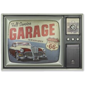 ZEP Décoration murale TELE 48x34x4 cm Garage TV