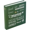 Henzo Jumbo Album photo Wording vert 30x30 cm 100 pages blanches