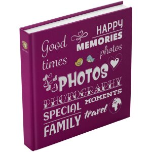 Henzo Jumbo Album photo Wording bourgogne 30x30 cm 100...