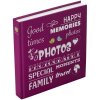 Henzo Jumbo Album photo Wording bourgogne 30x30 cm 100 pages blanches