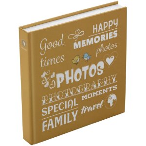 Henzo Jumbo Album photo Wording jaune 30x30 cm 100 pages...