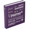 Henzo Jumbo Album photo Wording violet 30x30 cm 100 pages blanches