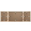 Cadre double en bois Henzo Piano 3 photos 10x15 cm et 15x20 cm beige