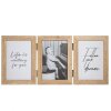 Henzo cadre double en bois Piano 3 photos 13x18 cm beige