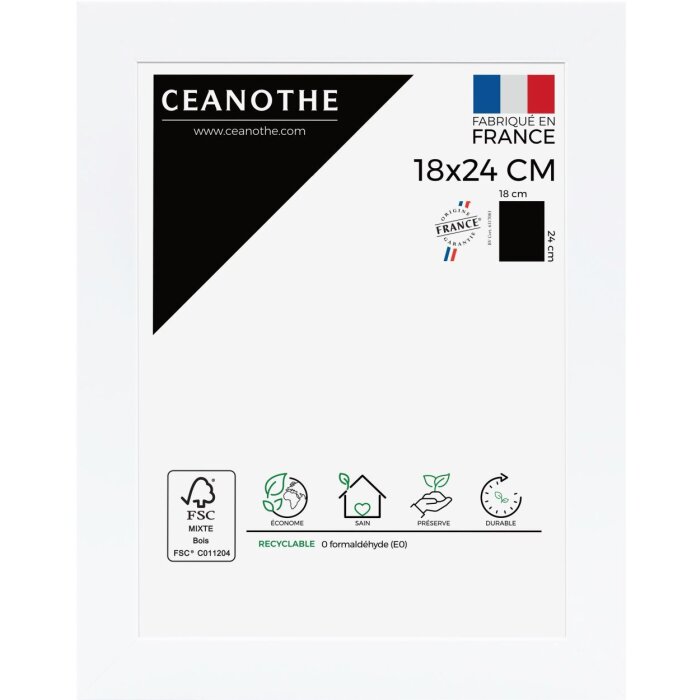 Ceanothe cadre photo Eternel 24x30 cm blanc