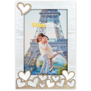 Cadre photo en bois ZEP Lavinia 20x30 cm avec des...