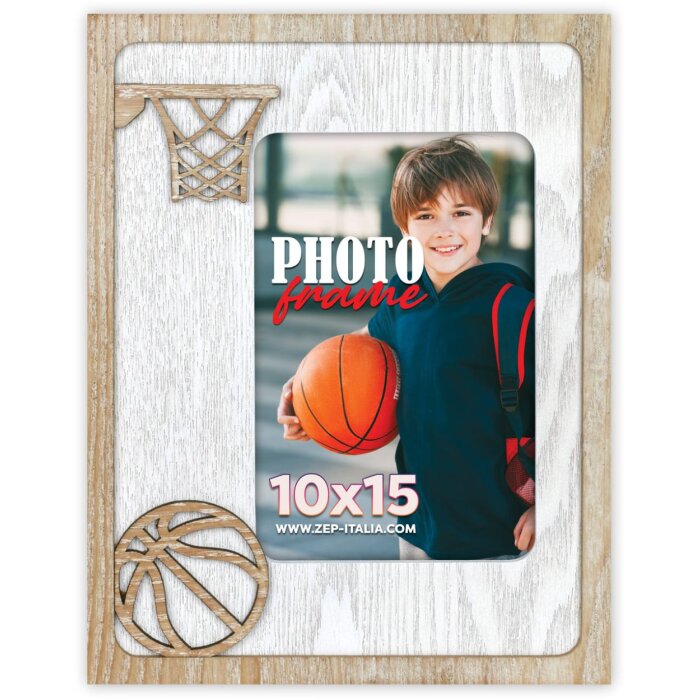 Cadre photo en bois ZEP Jordan 10x15 cm Basket-ball