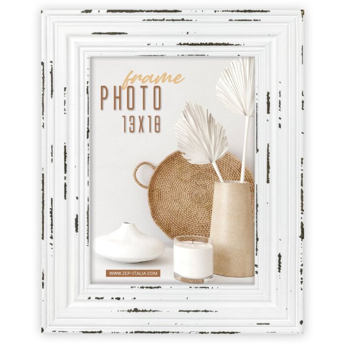 Cadre photo en bois ZEP Orly 10x15 cm blanc