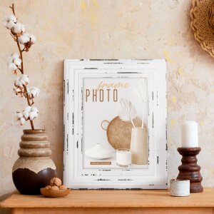 Cadre photo en bois ZEP Orly 10x15 cm blanc