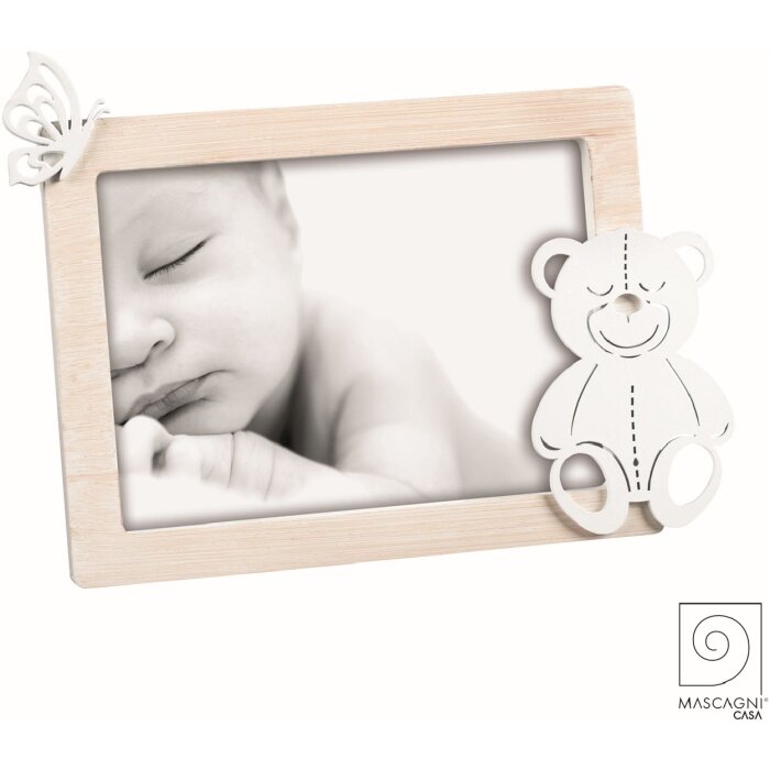 Mascagni A1581 Ours en bois Cadre photo 13x18 cm