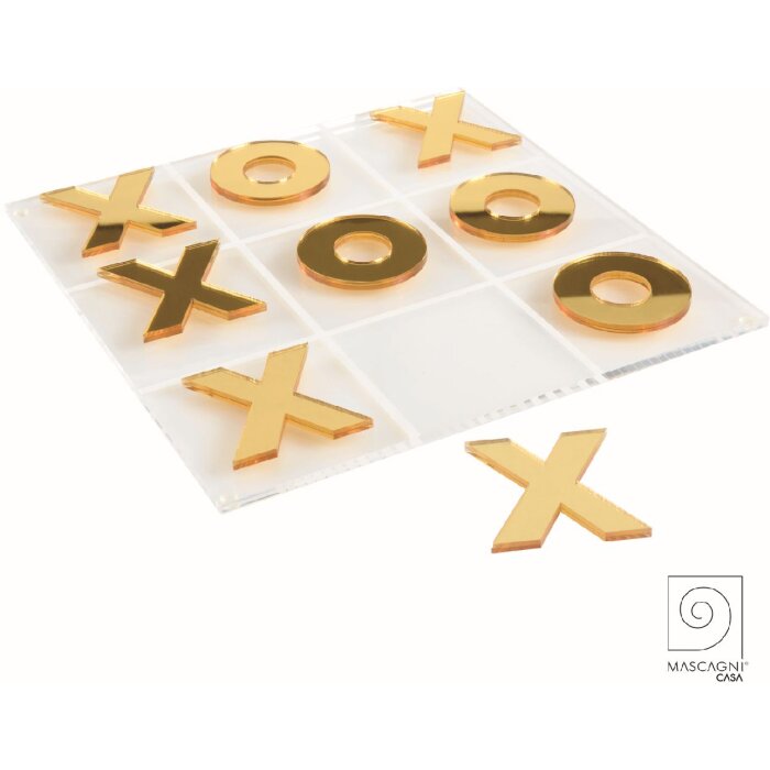 Mascagni TRIS Tic-Tac-Toe-Set acrylique clair 30x30 cm