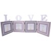 Clayre & Eef 2F0969 Galerie photo Love 4 photos 10x10 cm 65x1x23 cm Gris - Blanc