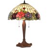 Clayre & Eef 5LL-1201 Lampe de table Tiffany Ø 42x60 cm E27-max 2x60W Beige - Rouge