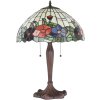 Clayre & Eef 5LL-1201 Lampe de table Tiffany Ø 42x60 cm E27-max 2x60W Beige - Rouge