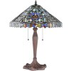 Clayre & Eef 5LL-1206 Lampe de table Tiffany Ø 47x60 cm E27-max 2x60W Beige - Bleu