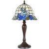 Clayre & Eef 5LL-1211 Lampe de table Tiffany Ø 29x53 cm E27-max 1x60W Bleu - Beige