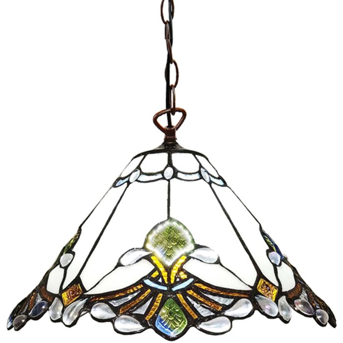 Clayre & Eef 5LL-6184 Lampe à suspendre Tiffany Ø 31x107 cm E27-max 1x60W