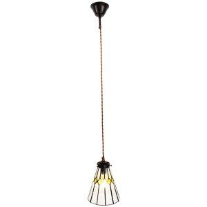 Clayre & Eef 5LL-6194 Lampe à suspendre Tiffany Ø 15x115 cm E14-max 1x40W