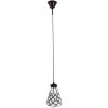 Clayre & Eef 5LL-6198 Lampe à suspendre Tiffany Ø 15x115 cm E14-max 1x40W Blanc - Marron