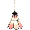 Clayre & Eef 5LL-6217 Lampe à suspendre Tiffany 18x15x115 cm E14-max 1x25W rose