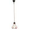 Clayre & Eef 5LL-6217 Lampe à suspendre Tiffany 18x15x115 cm E14-max 1x25W rose