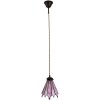 Clayre & Eef 5LL-6218 Lampe à suspendre Tiffany 18x15x115 cm E14-max 1x25W rose