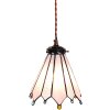 Clayre & Eef 5LL-6218 Lampe à suspendre Tiffany 18x15x115 cm E14-max 1x25W rose