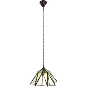 Clayre & Eef 5LL-6222 Lampe à suspendre Tiffany Ø 31x107 cm E27-max 1x40W Vert