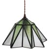 Clayre & Eef 5LL-6222 Lampe à suspendre Tiffany Ø 31x107 cm E27-max 1x40W Vert