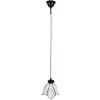 Clayre & Eef 5LL-6223 Lampe à suspendre Tiffany Ø 18x115 cm E14-max 1x25W Blanc - Marron