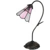 Clayre & Eef 5LL-6247 Lampe de table Tiffany 30x17x48 cm E14-max 1x25W brun - rose