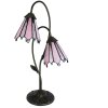 Clayre & Eef 5LL-6251 Lampe de table Tiffany 35x18x61 cm E14-max 2x25W Marron - Rose