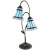 Clayre & Eef 5LL-6254 Lampe de table Tiffany 35x18x61 cm E14-max 2x25W brun - bleu