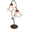 Clayre & Eef 5LL-6257 Lampe de table Tiffany 35x18x61 cm E14-max 2x25W brun - rose