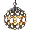 Clayre & Eef 5LL-6270 Lampe à suspendre Tiffany Ø 20x116 cm E14-max 1x25W Jaune