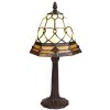 Clayre & Eef 5LL-6273 Lampe de table Tiffany Ø 21x39 cm E14-max 1x25W Beige - Marron