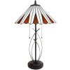 Clayre & Eef 5LL-6280 Lampe de table Tiffany Ø 41x69 cm E27-max 2x60W Beige - Marron