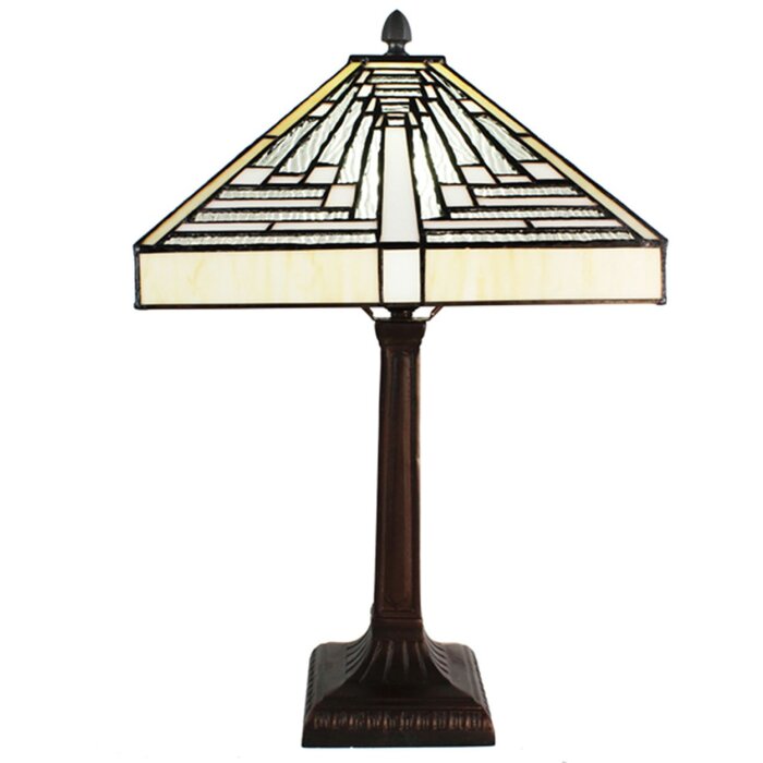 Clayre & Eef 5LL-6286 Lampe de table Tiffany 31x31x48 cm E27-max 1x60W Beige