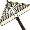 Clayre & Eef 5LL-6286 Lampe de table Tiffany 31x31x48 cm E27-max 1x60W Beige