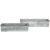 Clayre & Eef 5Y1074 Support pour plantes (2 pièces) 61x16x12 - 50x13x11 cm Gris